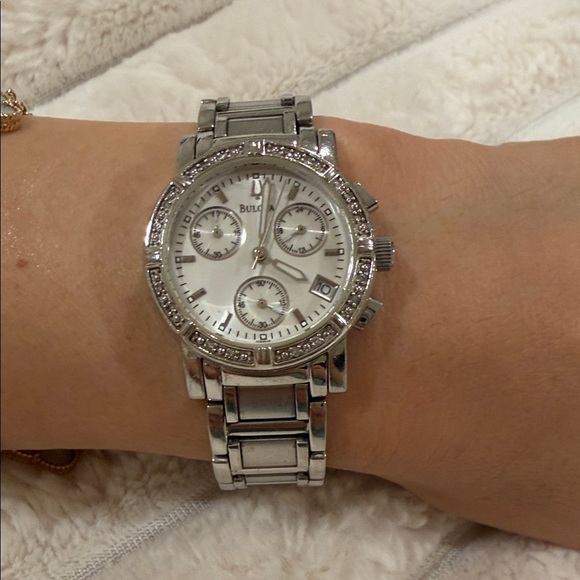 Bulova Silver Women's Chronograph Watch - Picture 4 of 4
